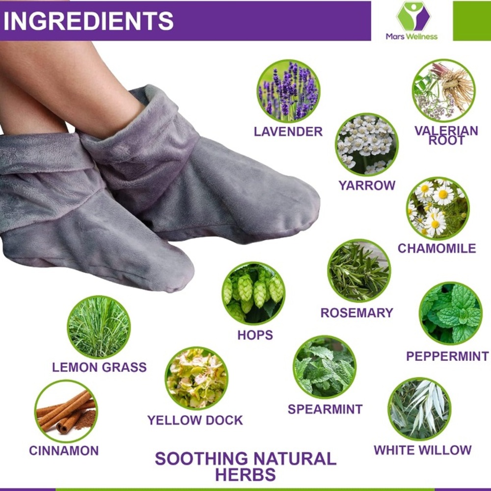 Heated Microwavable Booties Microwavable Socks Heated for Women Men NWOT - Picture 3 of 13